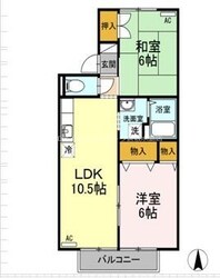 エクセル片岡Ｂ棟の物件間取画像